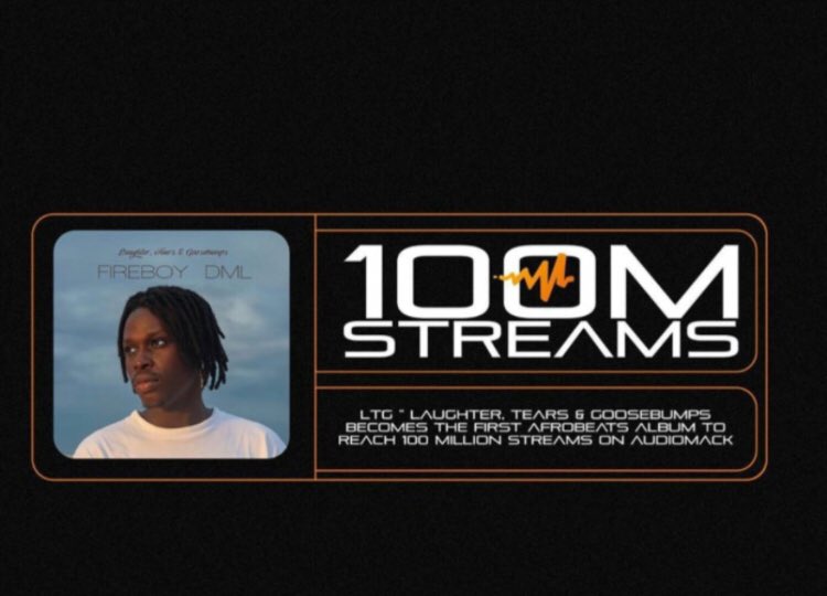LTG became the 1st Afrobeats Album to reach 100m streams on audiomack and it is Top 2 most streamed Afrobeats debut Album on Spotify. Jealous has 14m streams on SpotifyVibration has 31m+ views on YouTube, 9m+ streams on Spotify, it was Top 5 Most shazamed song in Africa 2020