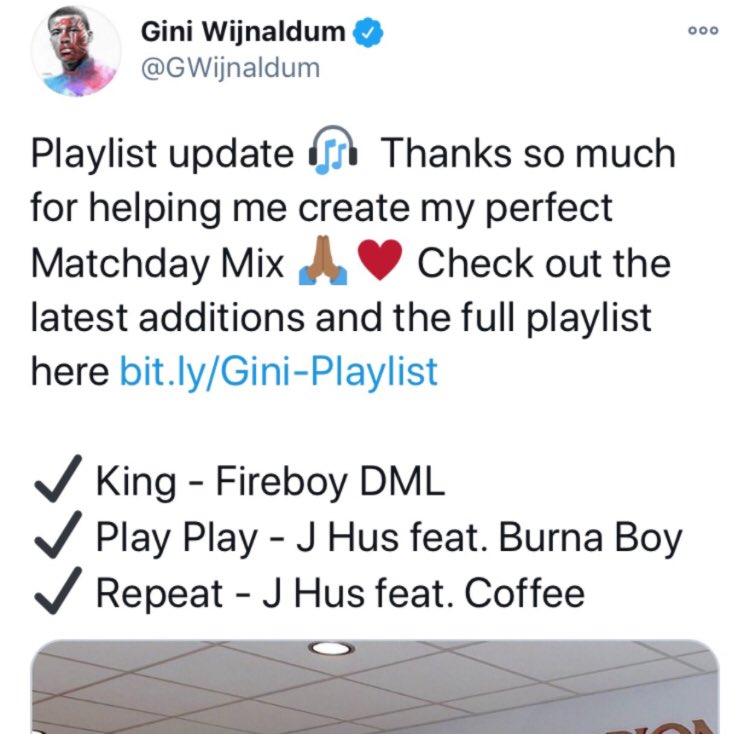 Liverpool superstar star Wijnaldumlisted “KING” off LTG in his music playlist , his team mate Van djik also gave Fireboy a shoutout and attested to the talent of Fireboy DML.US Artiste Seavey Daniel posted “like I do” off LTG on his insta story