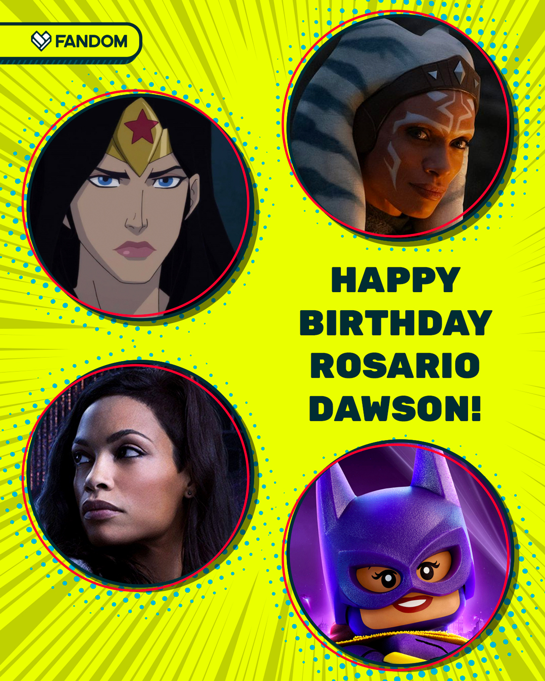 Happy Birthday Rosario Dawson She\s in rare company: Star Wars DC Marvel 