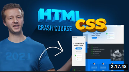 HTML and CSS- A great way to arouse your web dev journey with Gary's ( @designcoursecom) course on YouTube 