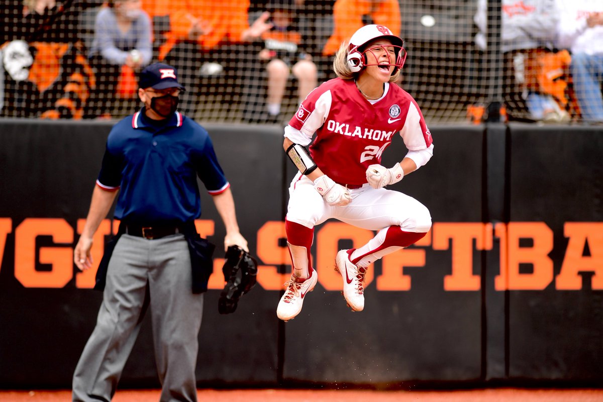 NCAASoftball's tweet photo. The Sooners secure the Bedlam win!

No. 1 Oklahoma takes the series over in-state foe No. 9 Oklahoma State after defeating the Cowgirls in game three on Sunday.

#NCAASoftball x 📸 @OU_Softball
https://t.co/uRDdXz5NAk