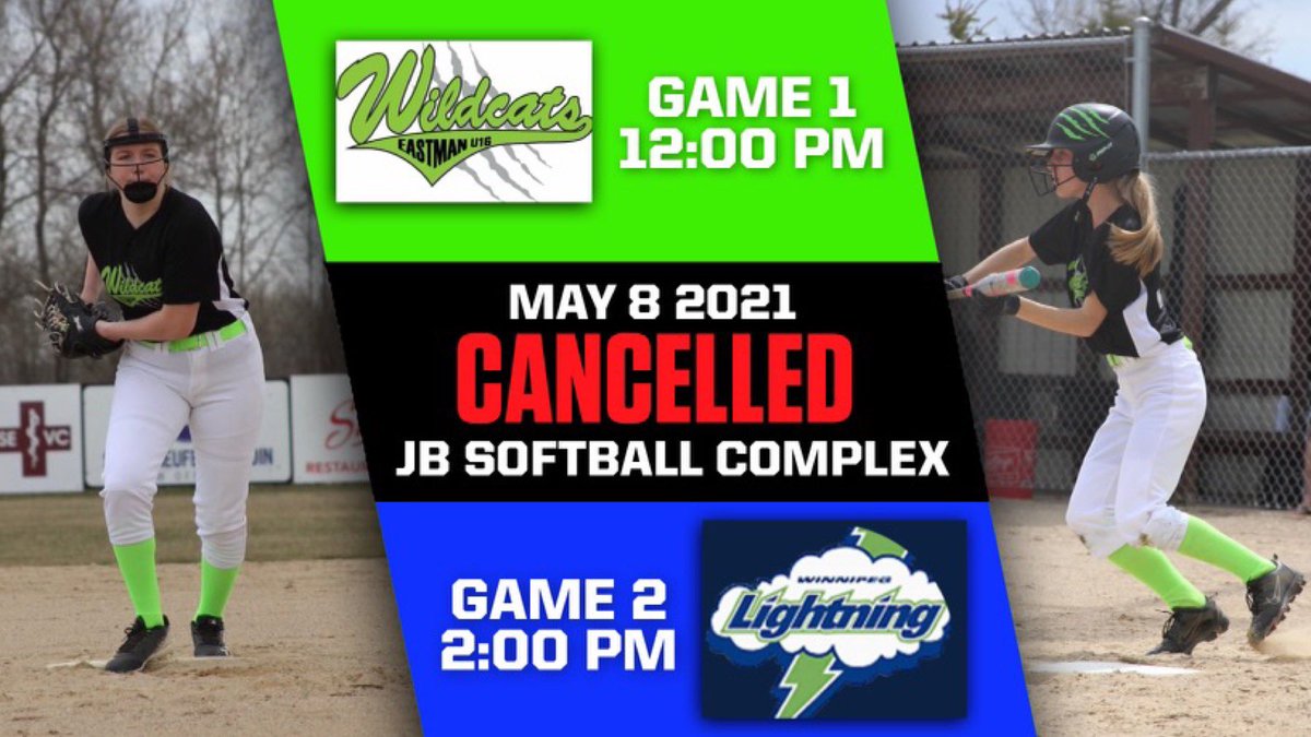 U16Eastman's tweet photo. Manitoba Manitoba Premier Softball League and all sports are now on a 3 week lockdown per the Manitoba Government๐ฉ #MPSL #AAASoftball #EastmanWildcatsU16 #StaySafe #Covid19MB #fastpitch #softball https://t.co/8DiYhZ1Srq