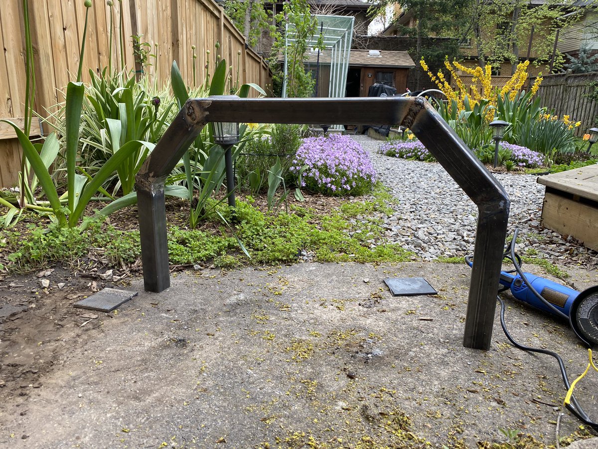 mkuplens's tweet photo. Today’s ‘teach yourself’ project: welding a log arch.
Next up: the main beam & structure to get to the trailer coupler.
#diy #willithold https://t.co/nhAFoi1HSz