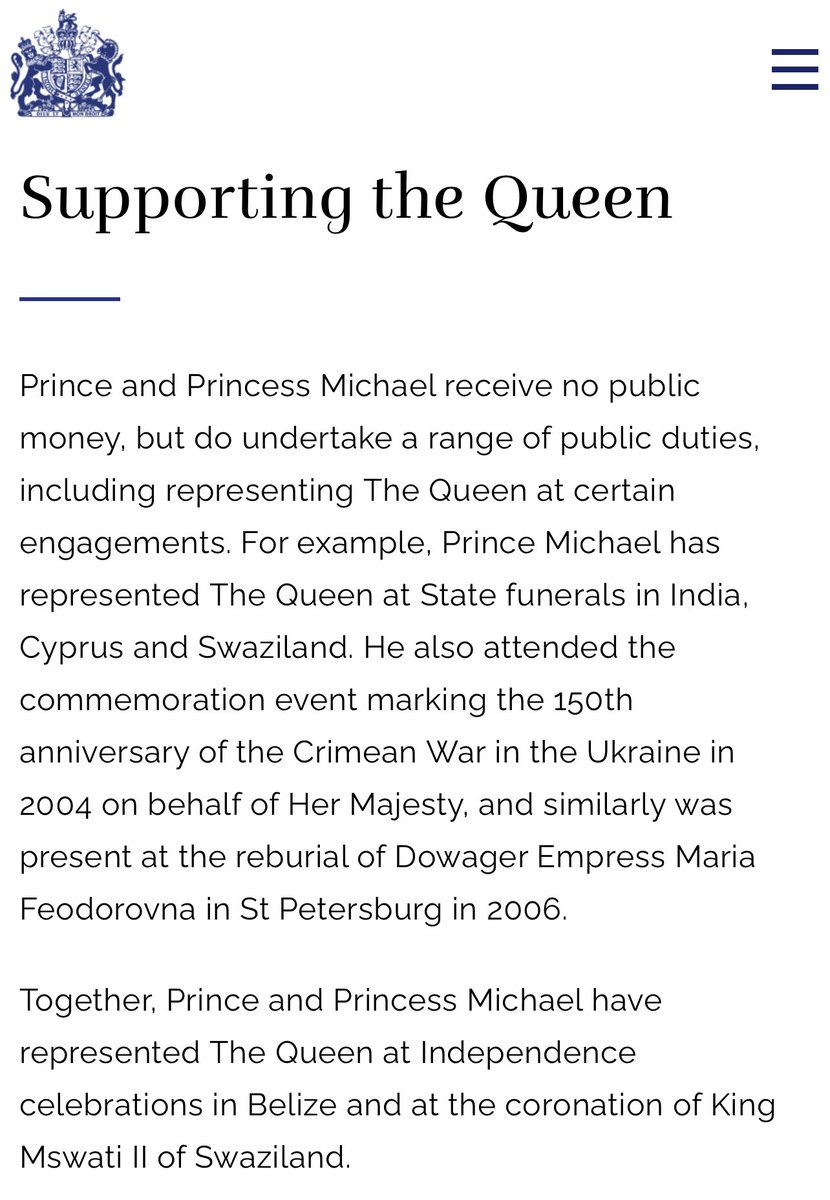 Buckingham Palace will not be commenting, stating that Prince Michael is not a working royal and they do not act on his behalf.Interestingly, the  http://Royal.uk  website details that both Prince and Princess Michael of Kent represent the Queen “at certain engagements.”