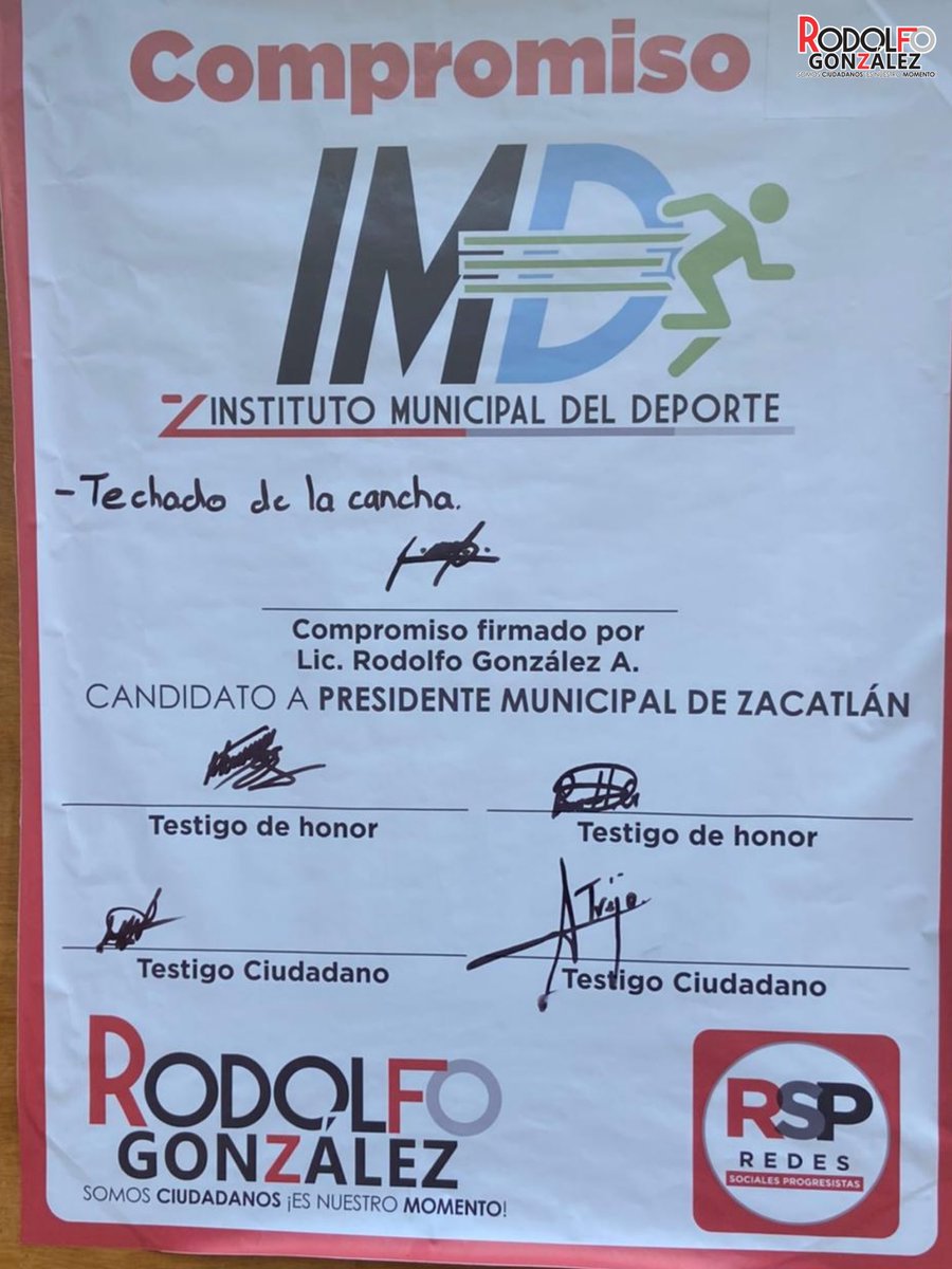 RodolfoGzlA's tweet photo. El deporte nos ayuda a alejar a nuestros Jóvenes de todo tipo de vicios, por lo cual, hoy nos comprometimos a gestionar la creación del Instituto Municipal del Deporte https://t.co/FuShFrpxQx