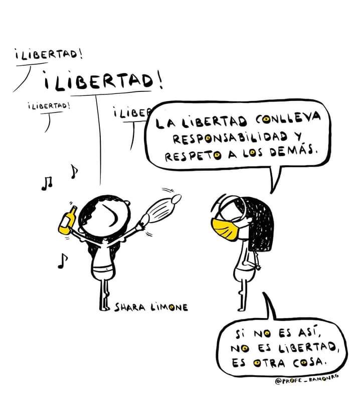 Esta mañana compartí una reflexión, y la ilustradora Shara Limone la ha convertido en viñeta. Mucho mejor así.
