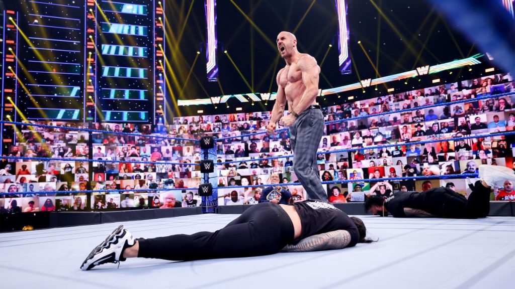 SteelChairMag's tweet photo. Neutralizing The Tribe – Friday Night SmackDown – May 7th, 2021 Review by @DavidBedwell 

#WWE #wwesmackdown #SmackDown #ThrowbackSmackdown #Cesaro #JeyUso #JimmyUso #RomanReigns #TeddyLong @wweonfox @WWECesaro 

https://t.co/t6TTW5ga1e https://t.co/MwPYwVVEsk