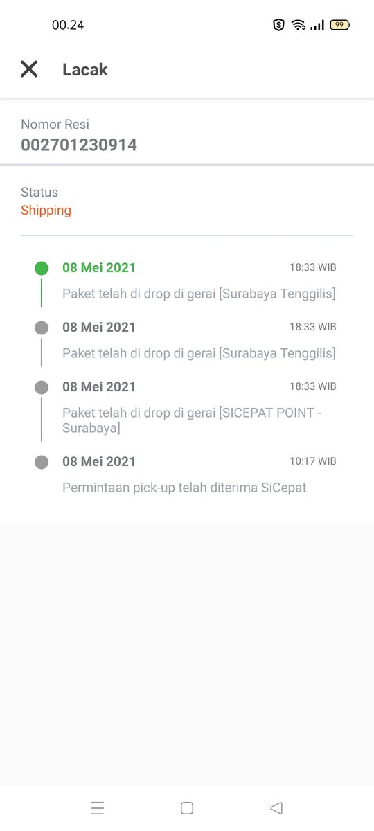 Laili_Rani's tweet photo. @sicepat_ekspres maaf ini kenapa paket sy masih blum jalan jalan sejak tgl 8 ya https://t.co/XLGO1gkigZ