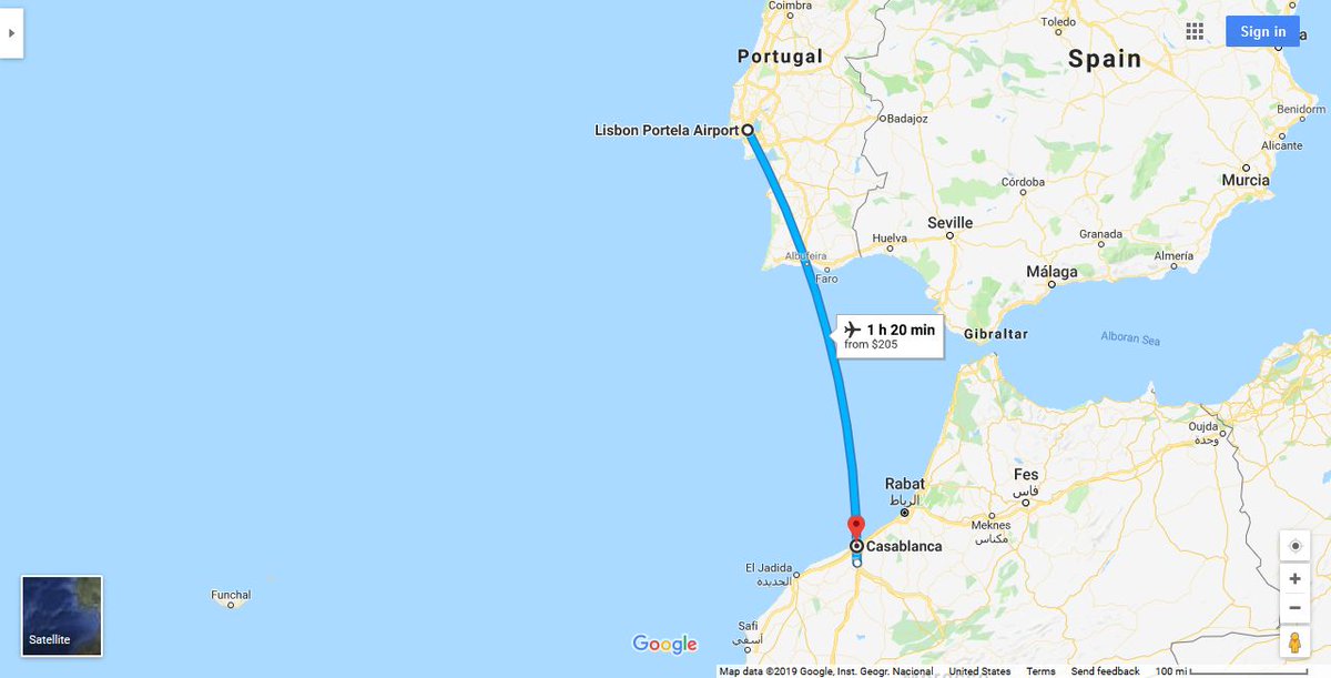 2/ Getting to Marrakesh is easy. Fly across the Atlantic. Turn right. Stopping in Portugal is optional, but absolutely delightful. That's another thread though. We flew via Casablanca to Marrakesh (and later back to Casablanca).  @centerepublican  @travelingmkter  @jasontravelblog