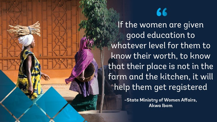 WorldBankAfrica's tweet image. Without gender equality in access to ID, governments will struggle to ensure universal access to basic services &amp;amp; empower women to participate in the #digitaleconomy. 

Report on barriers to inclusion in #Nigeria’s #IDsystem: wrld.bg/FLGi50EFsE0