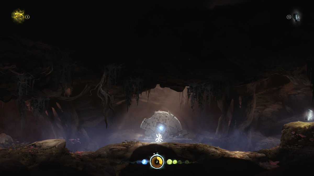 In Ori you can reveal the map for an area by finding some Map Stone fragments and inserting them on a Map Stone.