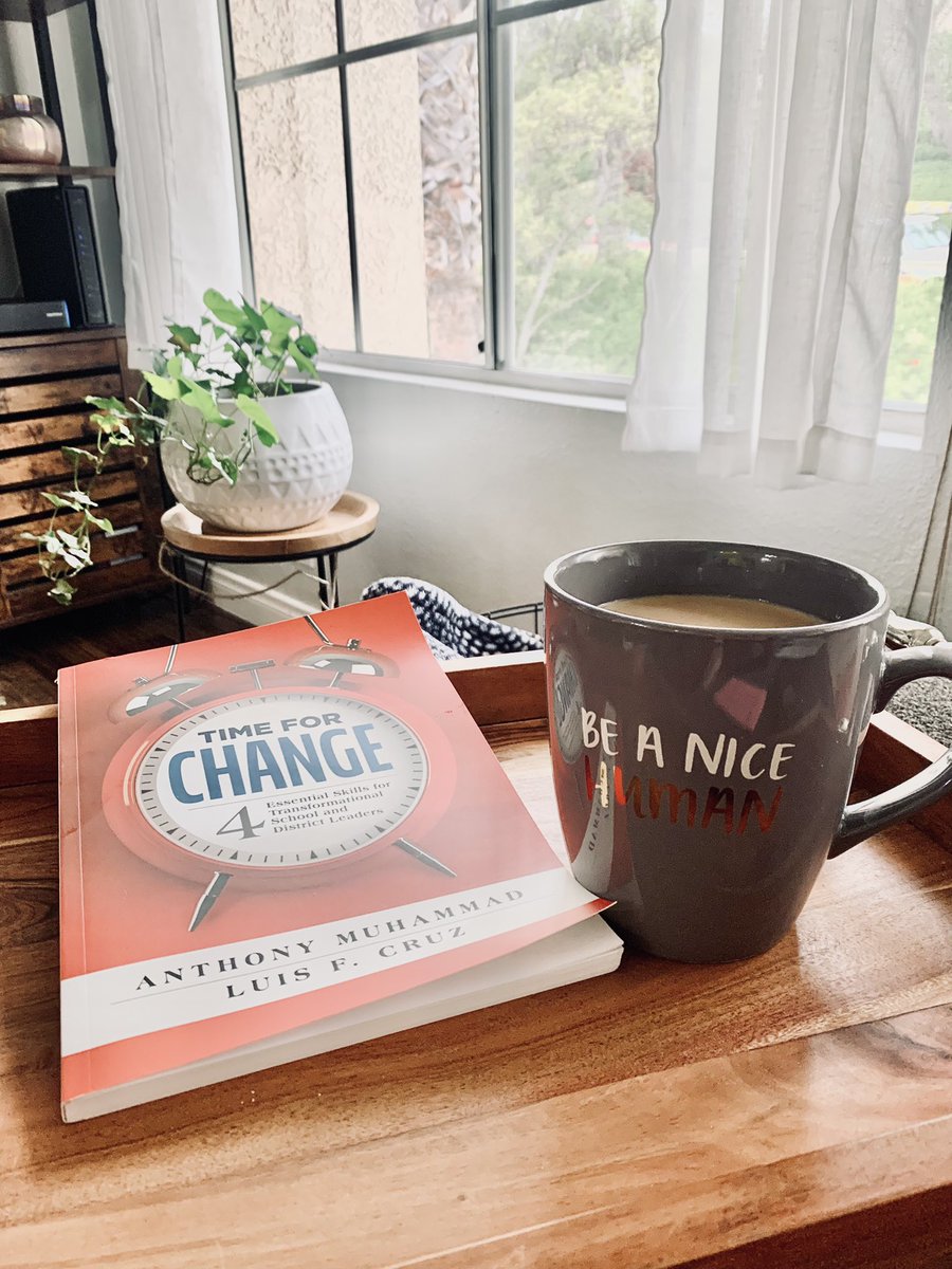 Excited for a cloudy day with some coffee and a new read! My district is doing a book club on the book “How to Be an Anti-Racist” and “Time for Change” was recommended by another Principal!