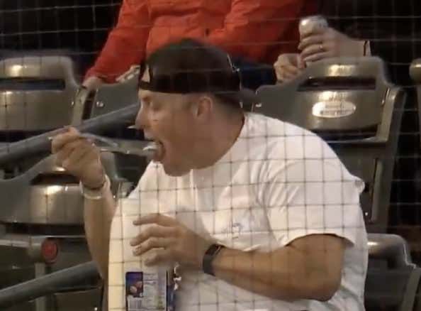 barstoolsports's tweet photo. Nothing Is More American Than Going To A Baseball Game, Sitting In The Stands And Absolutely Housing A Huge Jar Of Mayonnaise https://t.co/nKZU9Nk8gd https://t.co/332Fj4gzCd