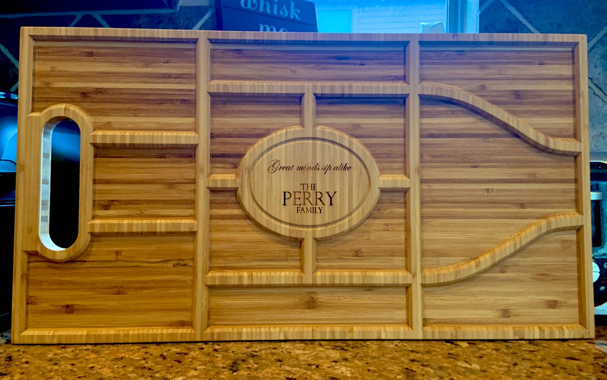 ajperry2113's tweet photo. Thank you sweet girl for my amazing Momma’s Day surprise. I love, love, love this personalized charcuterie board 🧀🍷🍇 “Great minds sip alike” @_alexisperry https://t.co/9QYgWztyRd