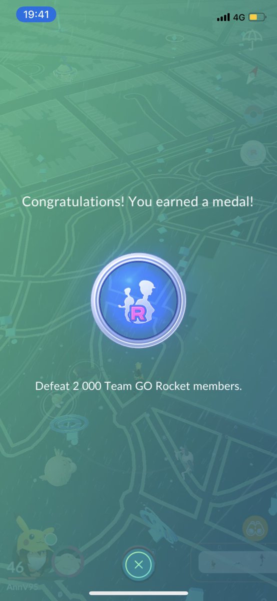AnnVolckaert's tweet image. Finally achieved the platinum #Hero badge! 🦸🏼‍♀️

Just escaped a rain storm by a few seconds haha ⛈ but made it home safely!

I’m really enjoying rocket stops so will gladly continue doing them while grinding 💪🏻

Also, my 2.000th #rocketstop was a #shadow #Ninetales 🥰🦊