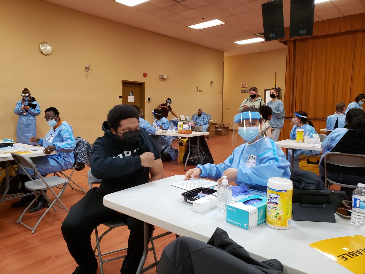 Leading by example, the president of @BlackHealthCAN, Paul Bailey, roled up to get his vaccine @JCA_Ontario! #community