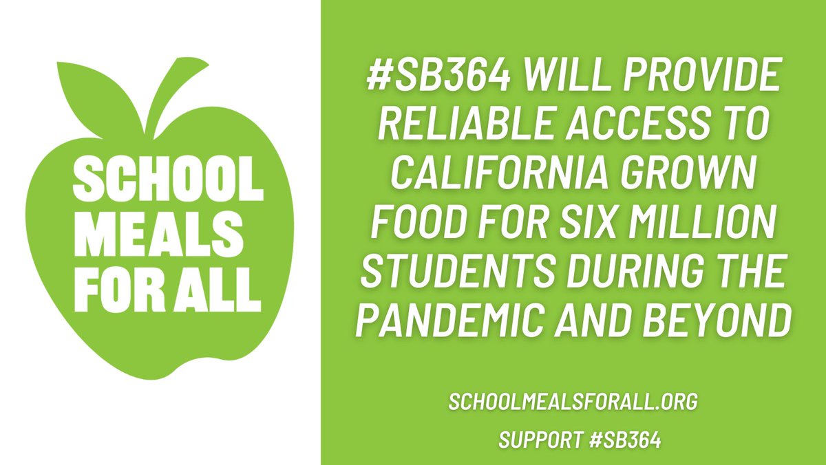 Although California produces nearly half of our country’s fruits and vegetables, our kids are going hungry at an alarming rate. Support #SB364 and let's put California farmers and food producers to work for our kids.