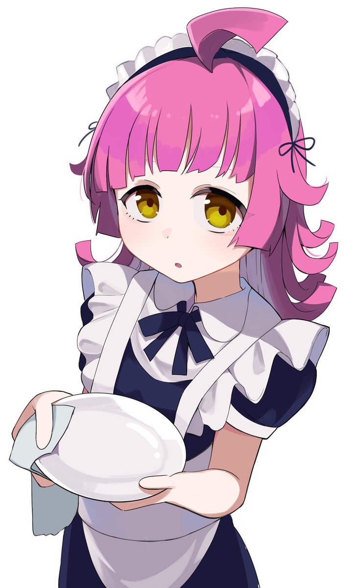 tennouji rina 1girl solo pink hair skirt ahoge hood white background  illustration images