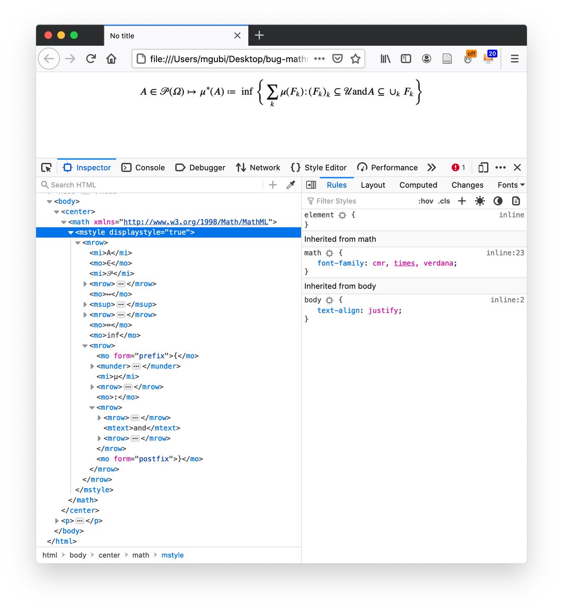 gnu_texmacs's tweet image. Fixing a bug in the MathML converter. @dginev #MathML @guilelang