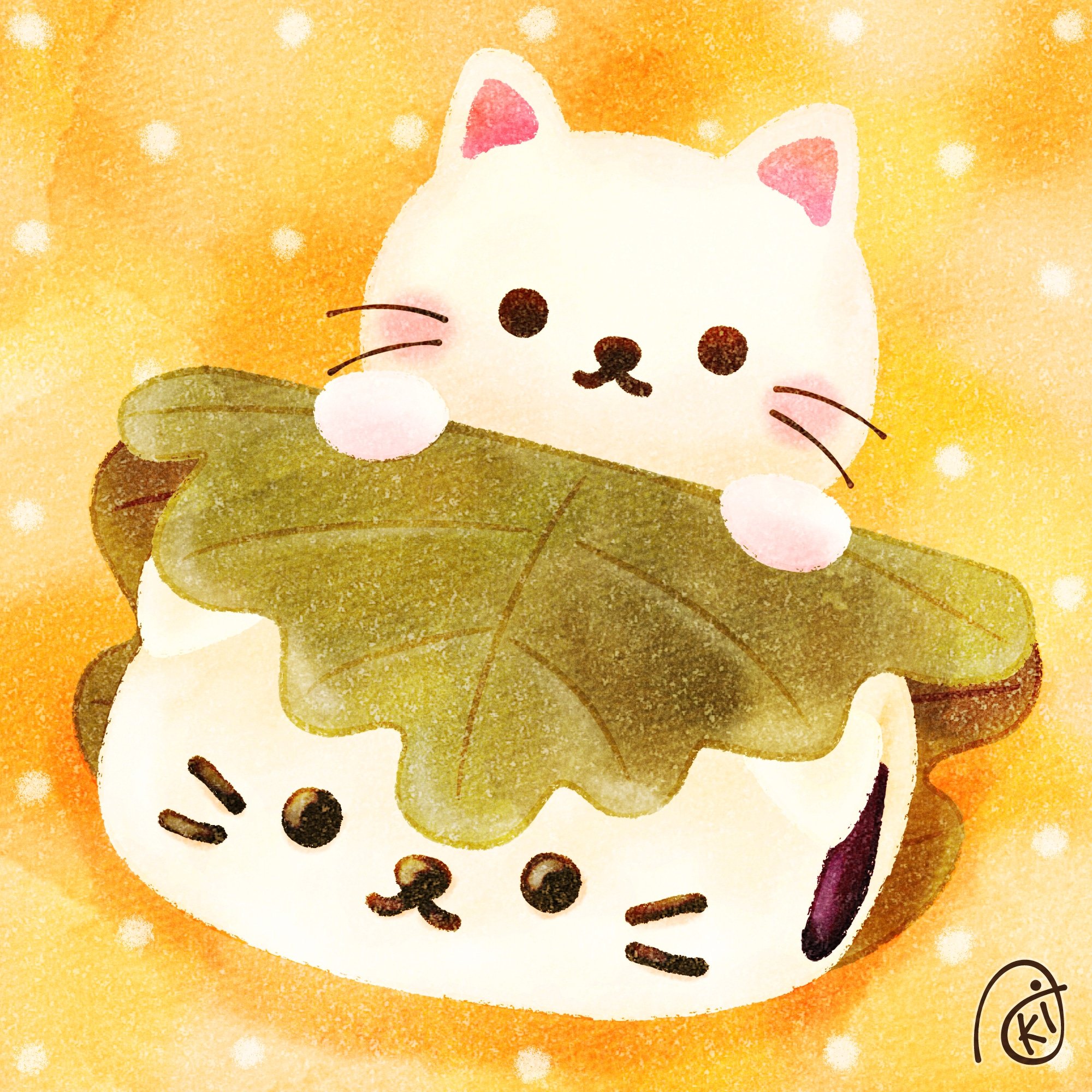 可愛いもふもち動物のイラスト画 額縁付き こまち 🎨もふもちどうぶつ🐧 (@komatiko_) / X