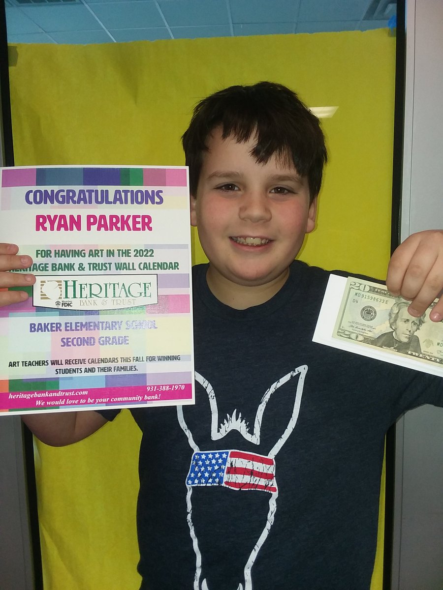 MsingerMary's tweet photo. Congrats to Ryan Parker &amp; Finley Maddox! Their work will be featured  in the Heritage Bank Calendar next year.  It will feature the fantastic art of MCPS students! @JrBesbulldogs https://t.co/D8i1YLmje3