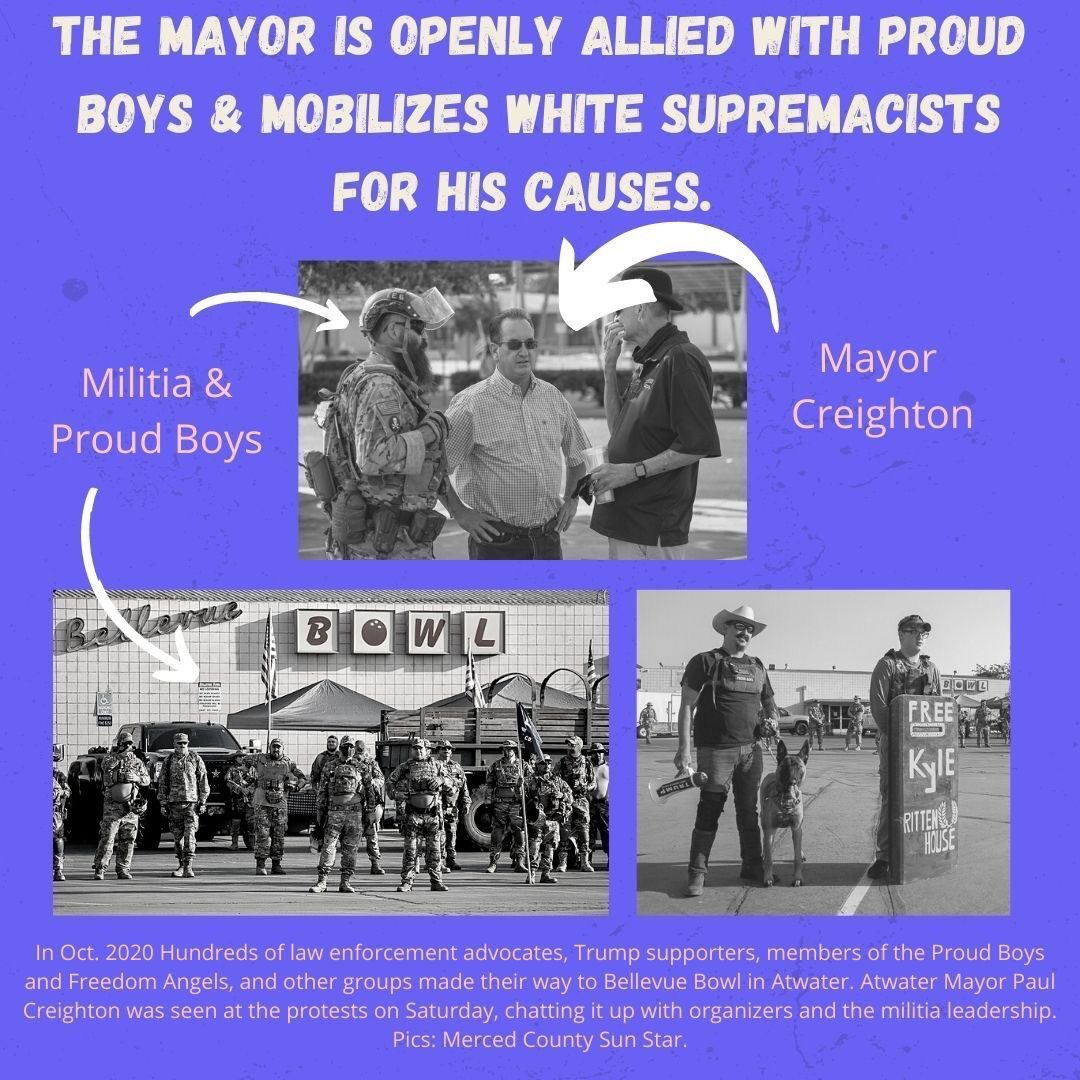 @atwater_california needs to protect street vendors at all costs! On April 24 Atwater Mayor Paul Creighton verbally attacked a street vendor and community members.His affiliation to proud boys &amp; white supremacists has resulted in city policies that hurt BIPOC communities #Atwater
