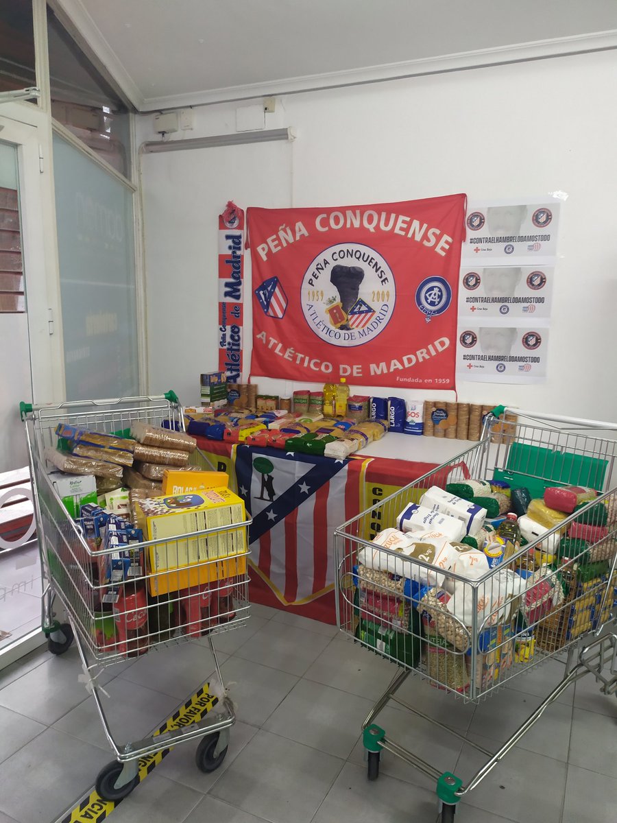 Con las donaciones hoy más 100€ aportados por la Peña llevamos todos estos alimentos recogidos. Seguimos hasta el viernes. ORGULLO DE PEÑISTAS #CONTRAELHAMBRELODAMOSTODO