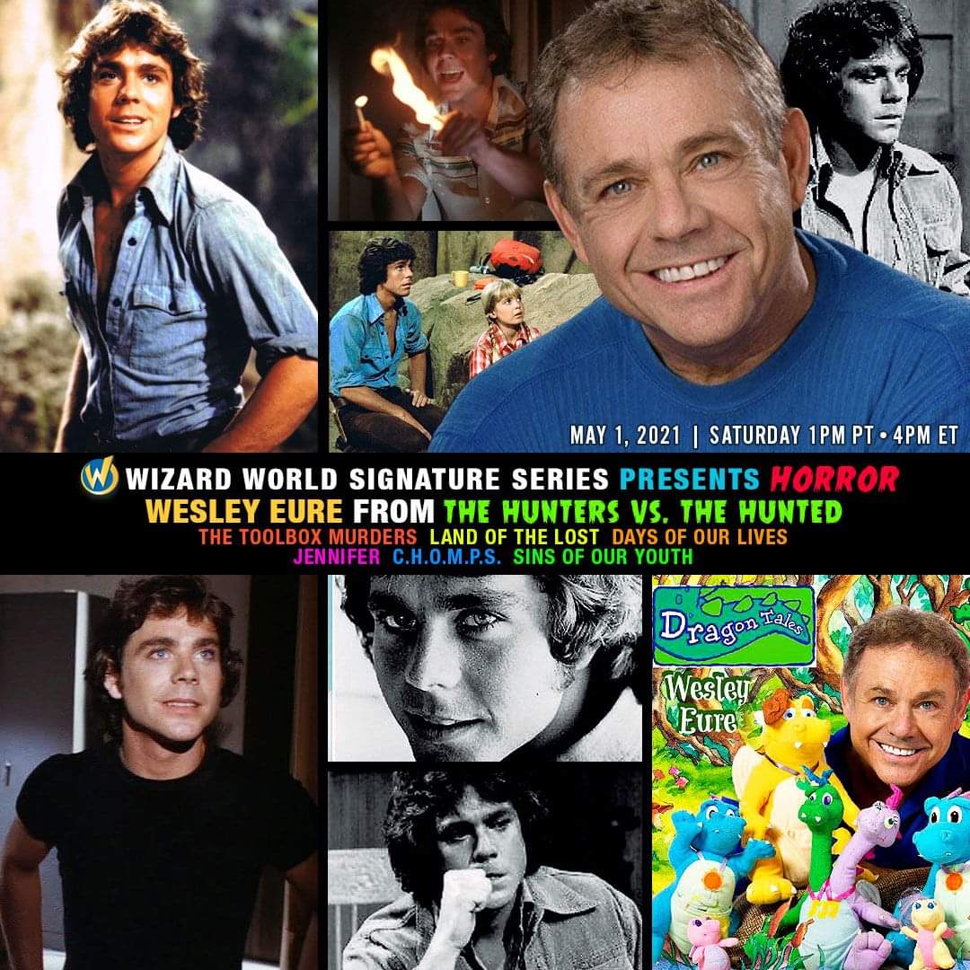 FANEXPOHQ's tweet photo. Join @WesleyEure THIS SAT (May 1) 1P PT/4P ET &amp; tune in to the #WizardWorldSignatureSeries #HuntersVSHunted

Participate in live chats &amp; photo ops! Get recorded messages &amp; autos w/ additional purchases!

🎟️https://t.co/CgLUBuTlWJ #WizardWorldHorror https://t.co/A6DCLtBCkg