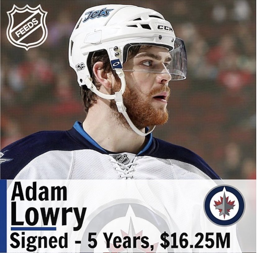 sandropacheco71's tweet photo. The #WinnipegJets have #Signed #Forward #AdamLowry to a five year $16.25 million #Contract #Extension. #MakingHistory #Congratulations https://t.co/QnWFfKKmDc