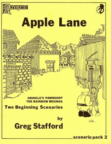 Exhibit C.Left: RuneQuest Scenario Pack 2: Apple Lane, 1978Art by William ChurchRight: Japanese version of Apple Lane Art by Takuhito Kusanagi (草彅 琢仁)Greatest glowup of all time?