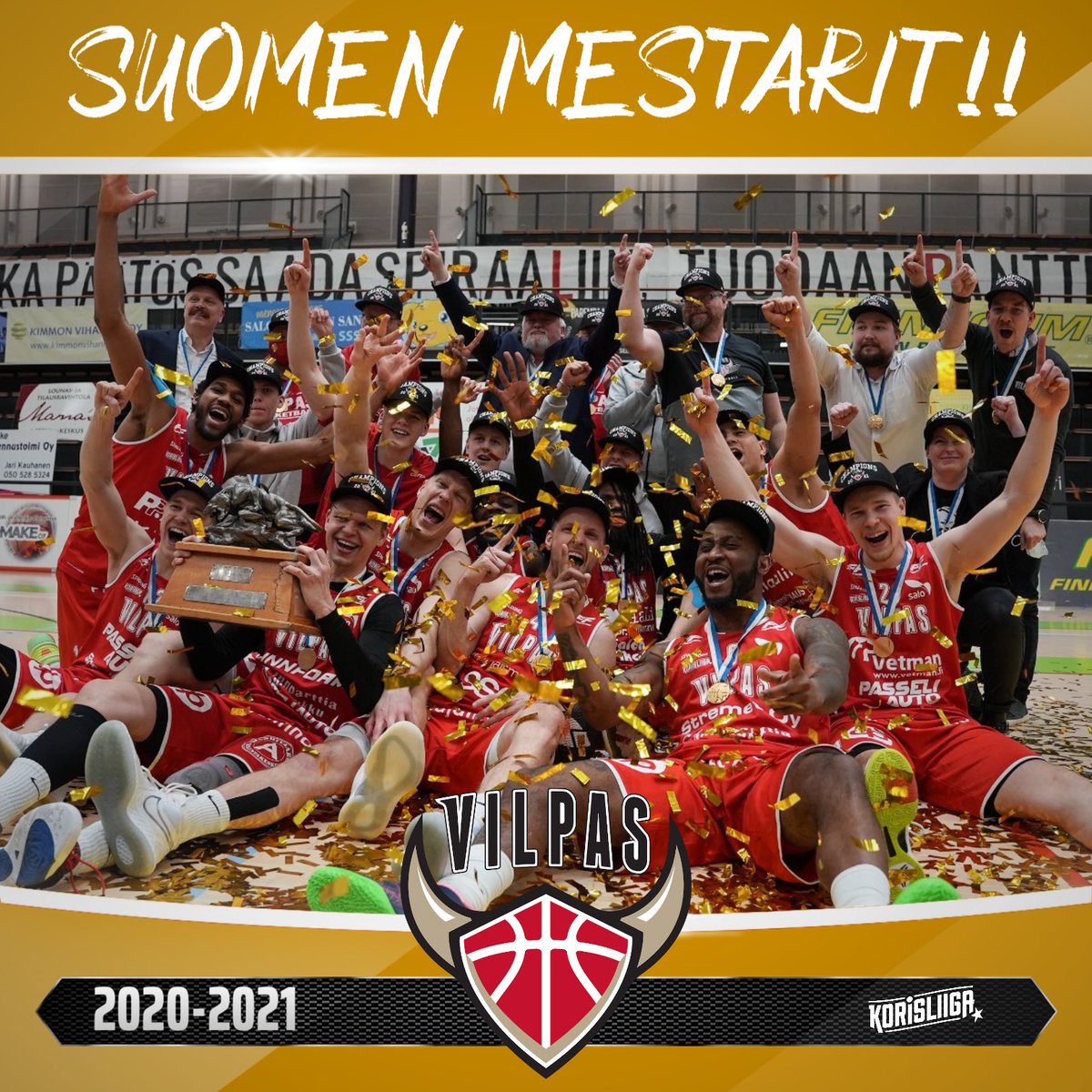 salonvilpas's tweet photo. Pantteri on meidän!!!

Suomen mestarit 2021 🏆🏆🏆

 #korisliiga #champion #vilpasvikings https://t.co/XywDEYYlgZ
