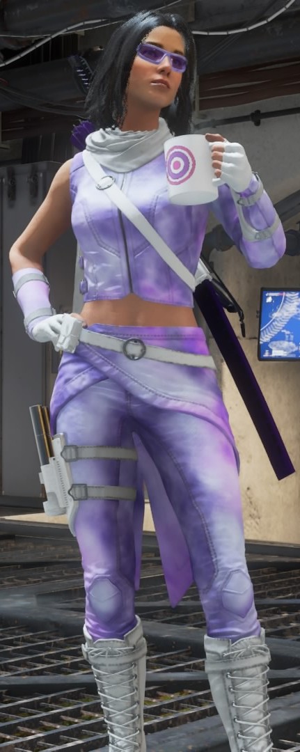 I think this Kate was in the original Kate skin leak from months ago. idk if it hit the marketplace yet or not. It's okay? the texture/color on the suit is interesting