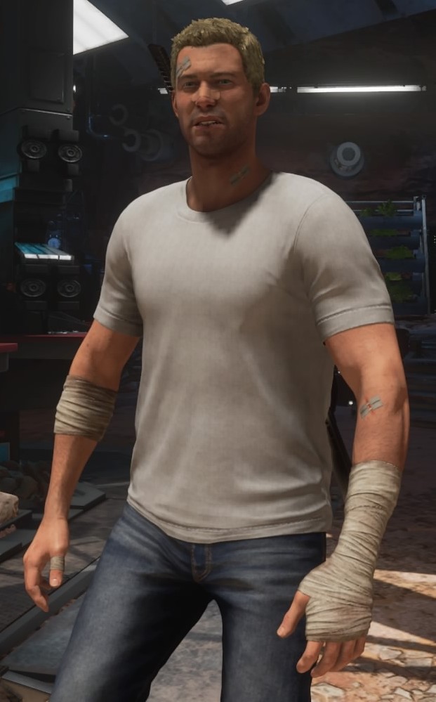 White t-shirt Clint I believe is a placeholder for a new unimplemented costume texture. He loads in on a couple skins, bugged without a quiver showing. I think the same for Spaghetti Tony, I think spaghetti tony is where a new Tony costume will be