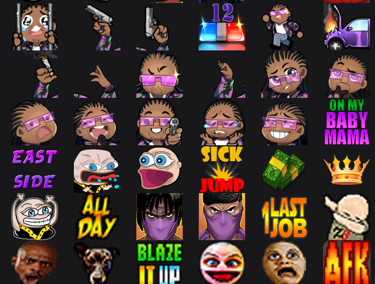 Look at these fucking emotes. This is a minstrel show.