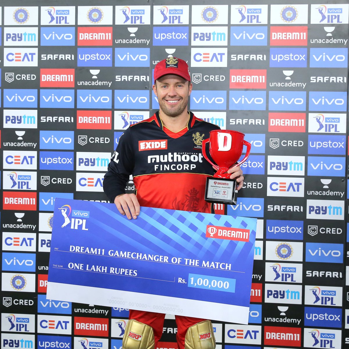 Dream11 GameChanger of the Match between <a href="/DelhiCapitals/">Delhi Capitals</a> and <a href="/RCBTweets/">Royal Challengers Bengaluru</a> is AB de Villiers.

<a href="/Dream11/">Dream11</a> #TeamHaiTohMazaaHai #VIVOIPL