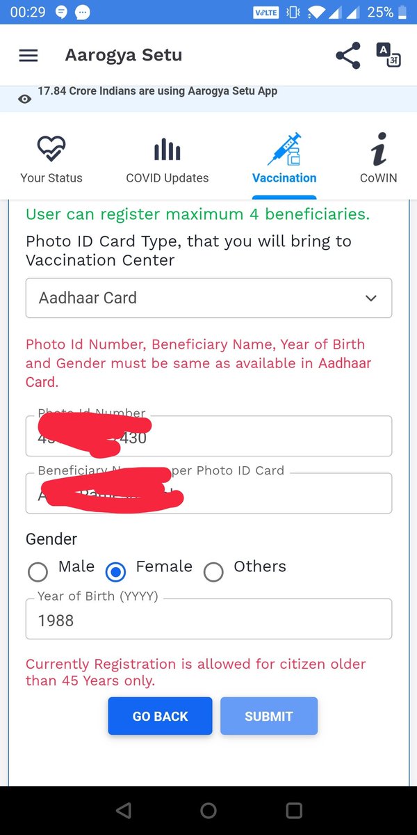 RameshBub's tweet photo. @drharshvardhan @MoHFW_INDIA @PMOIndia @narendramodi @BJP4India @JPNadda @AmitShah @AyushmanNHA @PIB_India @PIBHindi Sir I think u are sleeping but we are not trying to get your so called registration for Vaccine but As usual u r PPL forgot to update u r system It's 28/4/21...... https://t.co/Cndavkk7i1
