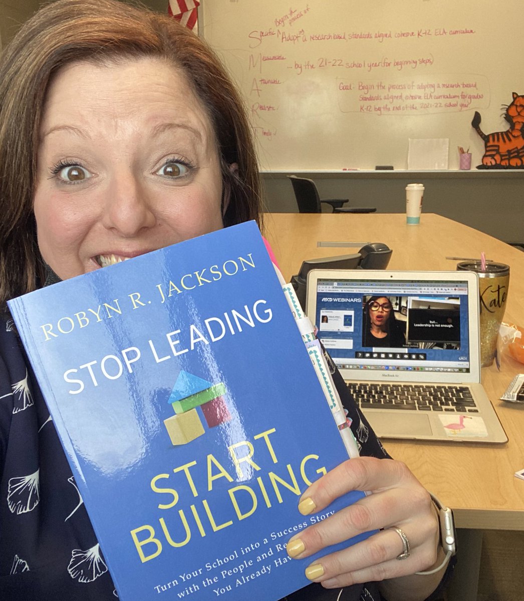 katiejimenez313's tweet photo. I started reading this book a month ago and I’m still not all the way through it because I’m taking so many notes. Thanks @ASCD & @Robyn_Mindsteps for the webinar today about changing leadership to buildership. #ascd #stopleadingstartbuilding #edchat https://t.co/TT5elkSrfD