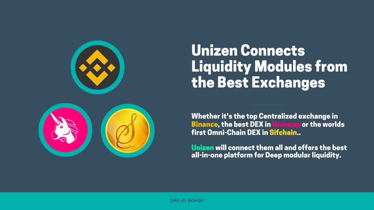 11/ An easy way to think of it is.. @unizen_io is an ecosystem built on modules..Those modules are mainly (But not limited to) exchanges..Or  $ZCX can be seen as an Operating System & the exchanges &  #DeFi products that interact with liquidity would be the applications 