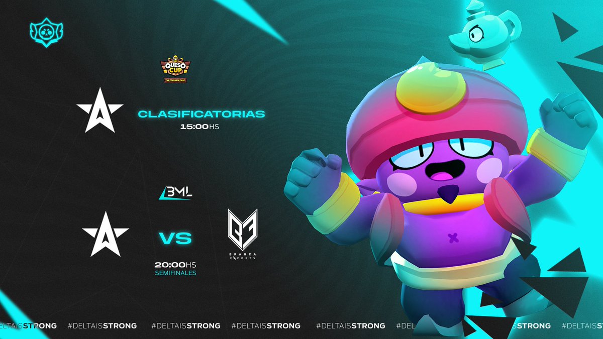 #BS • ¡DÍA DE JUEGO!

Día cargado para nuestras estrellas que tendrán intensos duelos y buscarán la victoria a como de lugar.

🏆 #QuesoCup (Clasificatorios)
👥 Organizada por <a href="/TeamQuesoGG/">Team Queso</a>
⏰ 3:00 PM 🇲🇽

🏆 <a href="/BMLeague_GG/">BML LEAGUE</a>
🆚 <a href="/BRC_eSportsGG/">Branca Esports🇦🇷</a>
⏰ 8:00 PM 🇲🇽

#DeltaisStrong 🌟