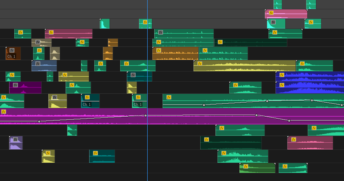 And this is how the audio tracks of the "Traveloop" animation look like:

#sounddesign #NFT #nftcollectors #NFTCommunity