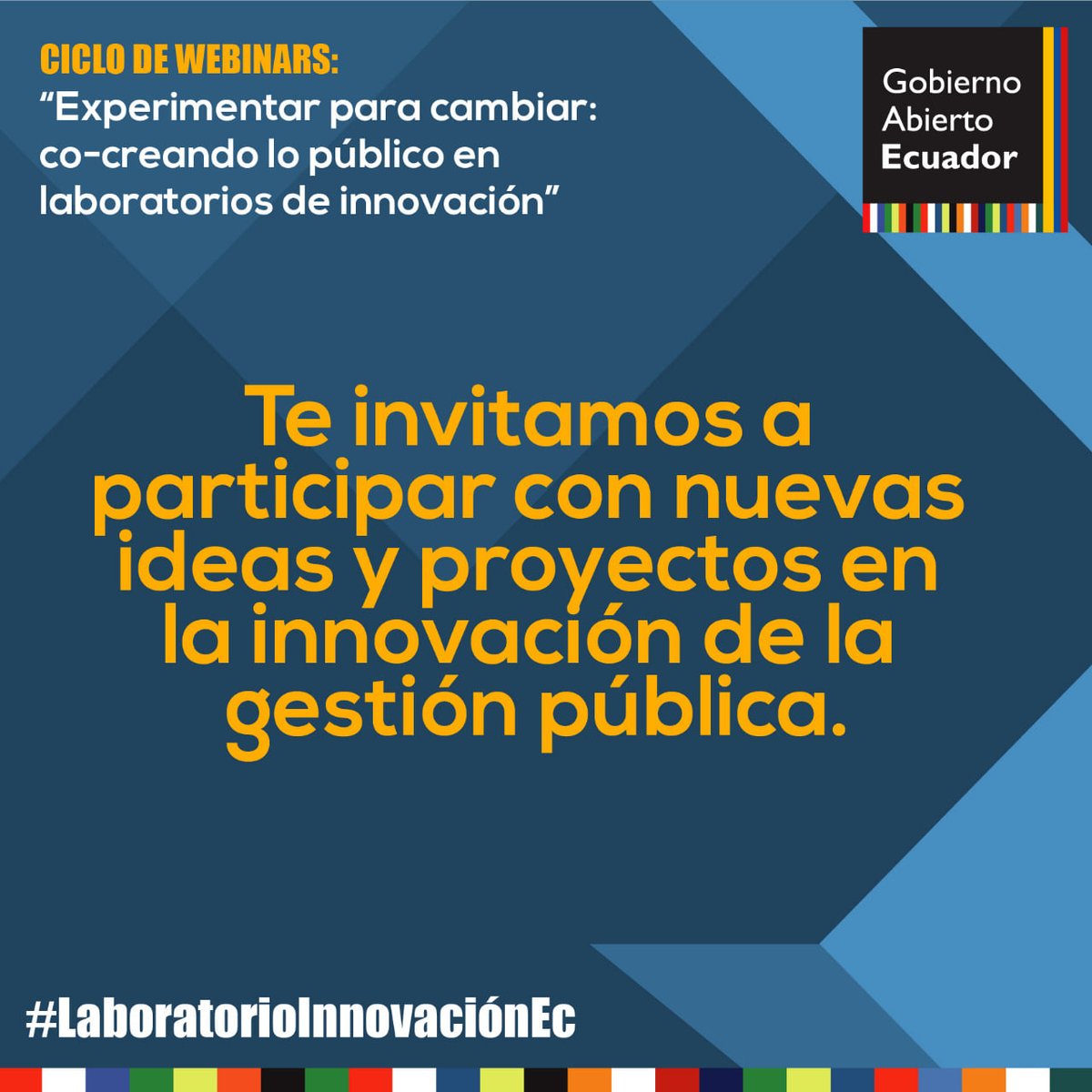 FundacionSFG's tweet photo. 📌En el marco del Plan de Acción de #GobiernoAbiertoEc, la @SecretariaEc  y @FundacionSFG invitan a participar del ciclo de #webinars sobre el "Primer #LaboratorioInnovaciónEc🇪🇨"
Con la asistencia técnica del Programa #EcuadorSinCero de GIZ Ecuador 
💻🧐 Muy pronto...👩‍💻 https://t.co/bAuZJHi4Vj