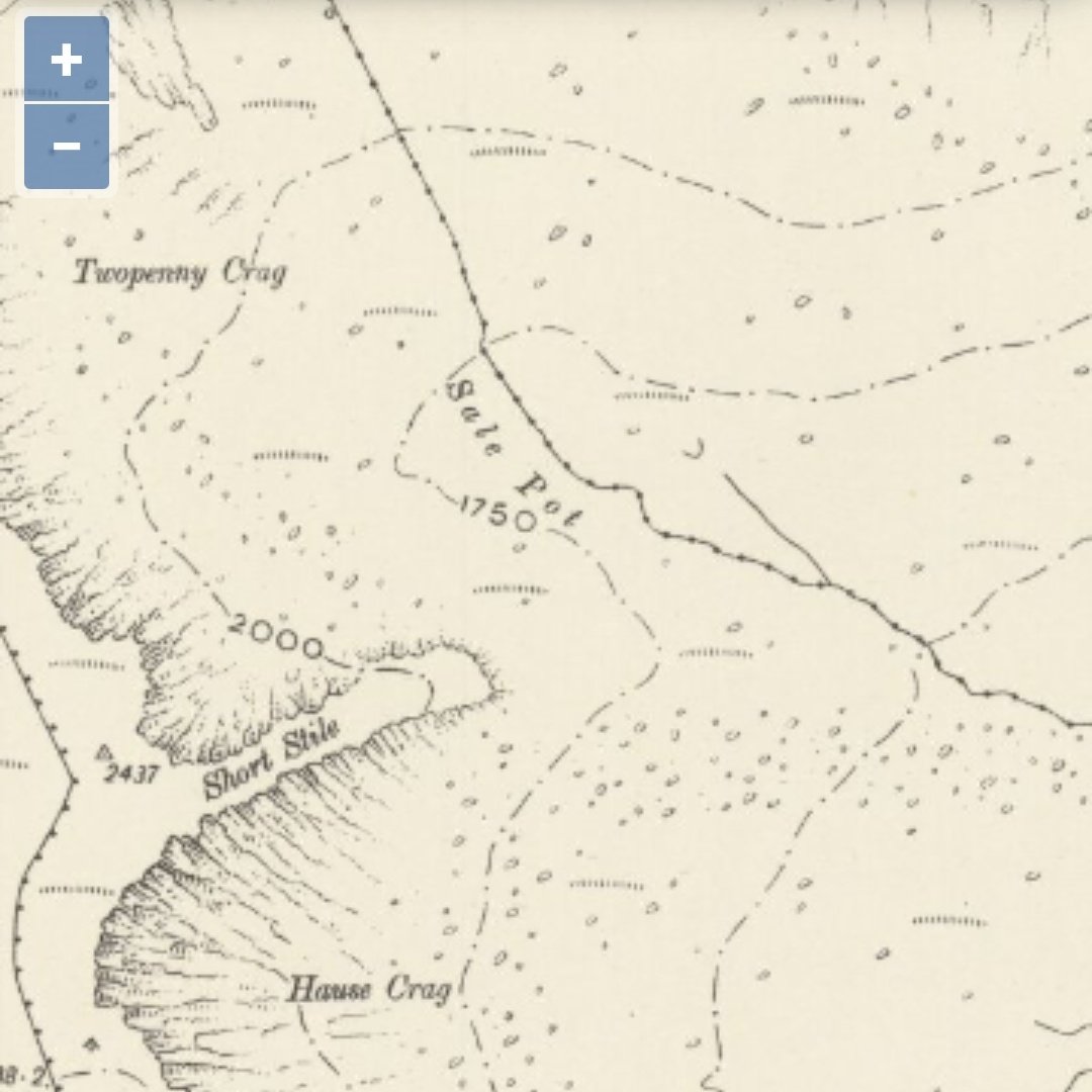 The oldest maps I can find show the tarn already gone. The drains are unquestionably not natural, running straighter and deeper than those in an intact bog would.