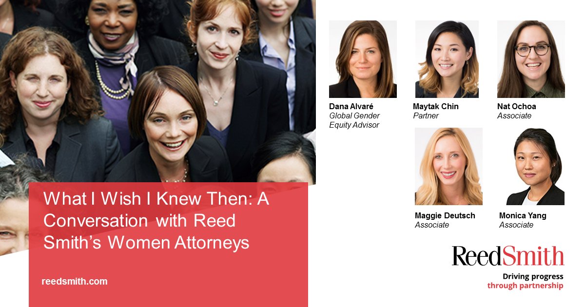 rsLegalRecruit's tweet photo. The 5th event in our What I Wish I Knew Then series highlighted our women attorneys at @reedsmithllp. They shared #BigLaw stories and gave words of advice to our law student audience. #OCI #DiversityandInclusion #1L #2L #3L https://t.co/9qgr4BIcWe