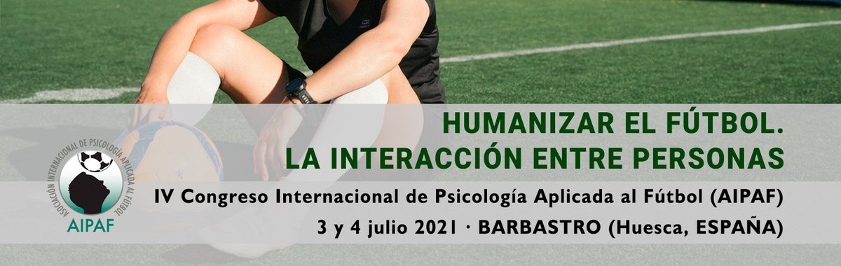 El 3 y 4 de julio estaremos en la IV edición del Congreso Internacional de Psicologia Aplicada al Fútbol organizado por <a href="/AipafFutbol/">PsicologíayFútbol</a> 
Una buena ocasión para conversar con grandes profesional de la psicología y el fútbol sobre la importancia de "Humanizar el Fútbol"