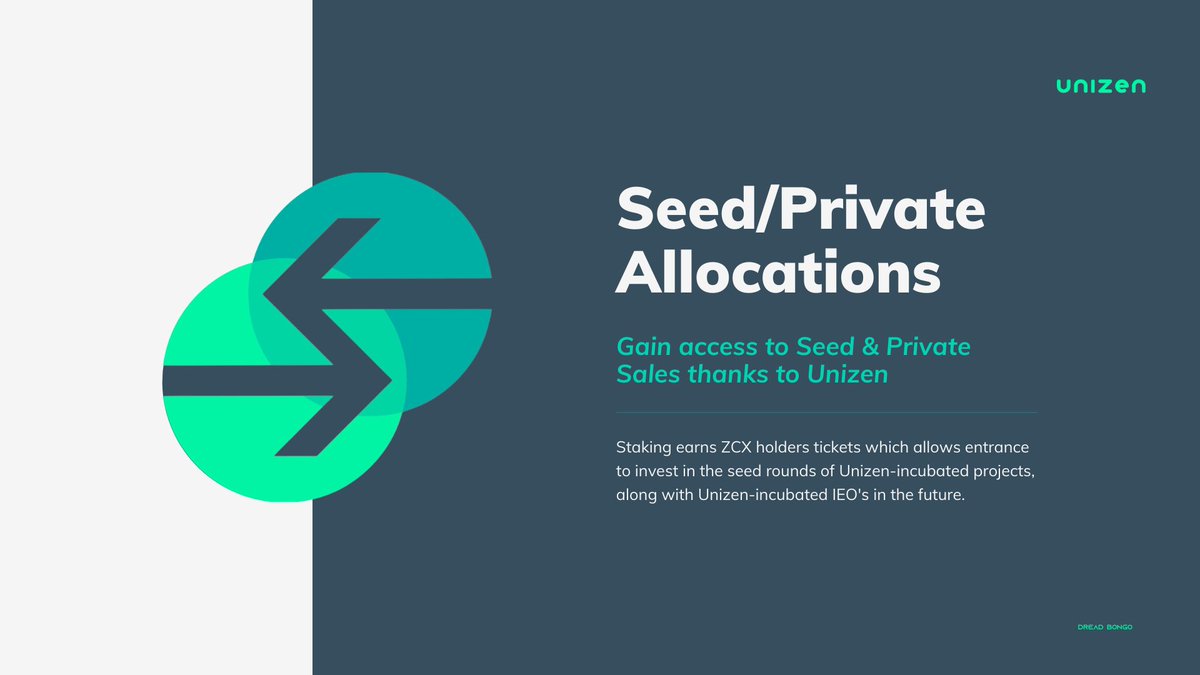 21/  $ZCX token holders will be able to participate in Seed/Private sales through the ZenX platformThese sales can be extremely profitable & are usually not available to the everyday investor.. @unizen_io makes this possible to those who stake  $ZCXLets talk about staking 