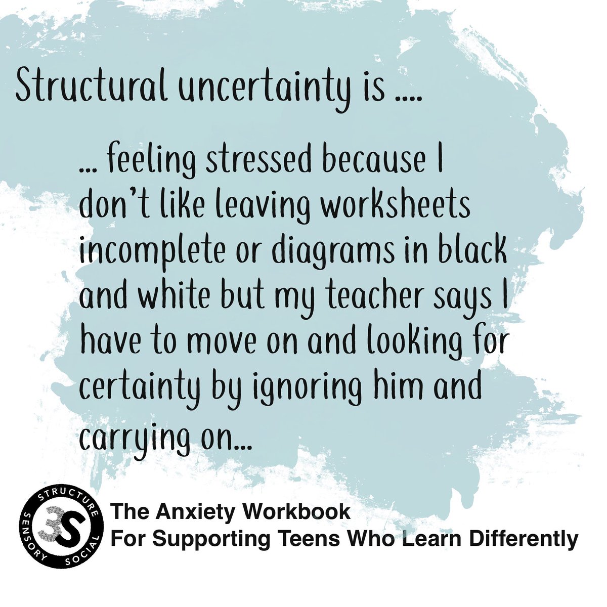 londonlara's tweet photo. Sharing these as a glimpse into the first of our 3Ss. More our Anxiety Workbook for Supporting Teens Who Learn Differently. OUT NOW! @JKPBooks #sen #secondaryteachers #autism #adhd #sensory #anxiety #uncertainty #teachertraining #differentnotless https://t.co/hs09y5ZPL5
