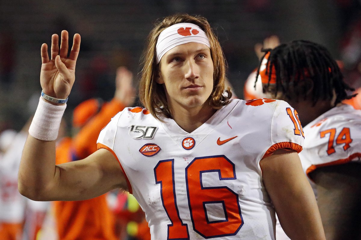 1. Jacksonville  #Jaguars: Trevor Lawrence, QB,  #ClemsonTigers When asked by NBC Sports’  @peter_king if Lawrence would be the pick,  #Jags coach Urban Meyer said, "I'd have to say that's the direction we're going." This is the pick for  #duuuval.  #Mock4Good