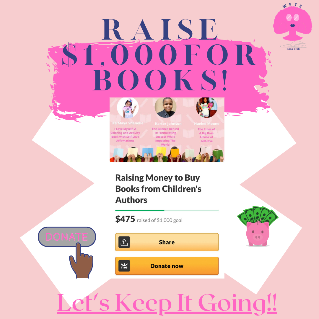 We've been raising money for about a month. I am so appreciative for the donations already received. We are so close to truly making a difference and promoting reading/literacy in Detroit. Additionally three Children #BlackAuthors will also benefit! It's winning across the board.