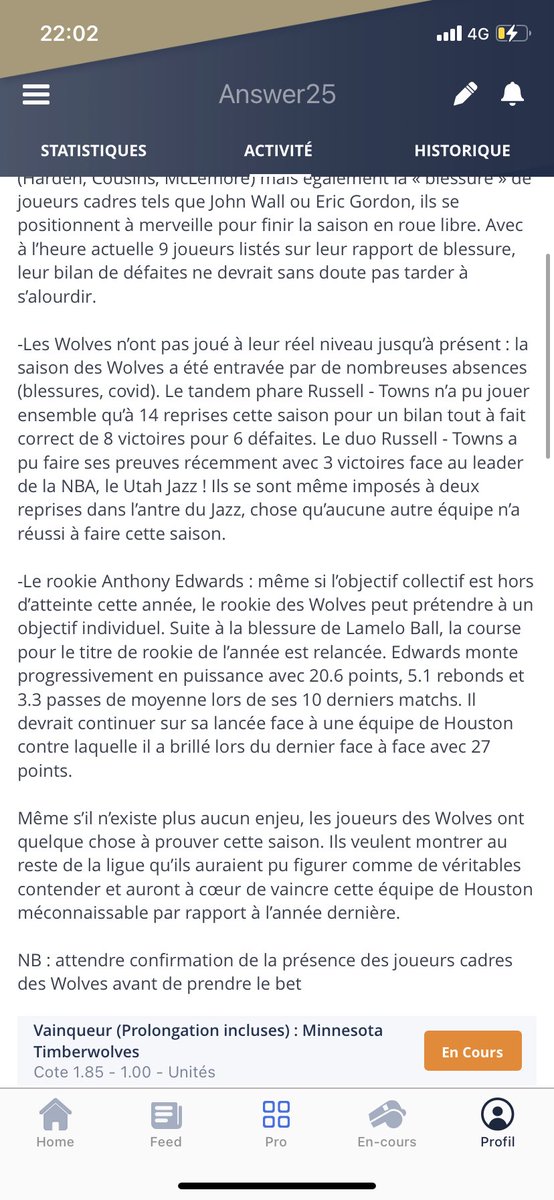 KineCourtside's tweet photo. NBA 🏀 Analyse Houston Rockets - Minnesota Timberwolves
🛑 bet faible confiance car match sans véritable enjeu
Mon bet : Minnesota moneyline côte 1.85
❤️♻️ pour le soutien
#NBA #TeamParieur #tipstop https://t.co/my6KKFOvg2