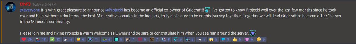 Blessed to be expanding my relationship with my fantastic partner <a href="/DNPthree/">⚫️</a> as now an Owner at our network, <a href="/Gridcraft/">Gridcraft Network</a>. Now this is where the fun begins >:)